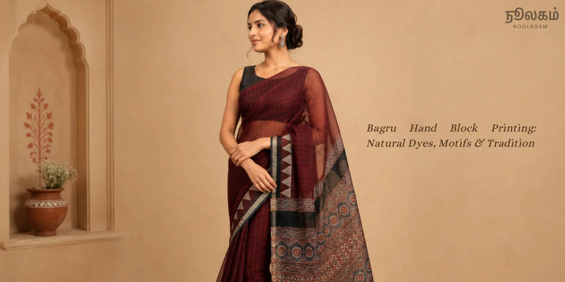 Everyday-wear Bagru Hand Block Printing Saree