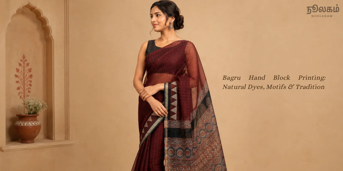 Everyday-wear Bagru Hand Block Printing Saree