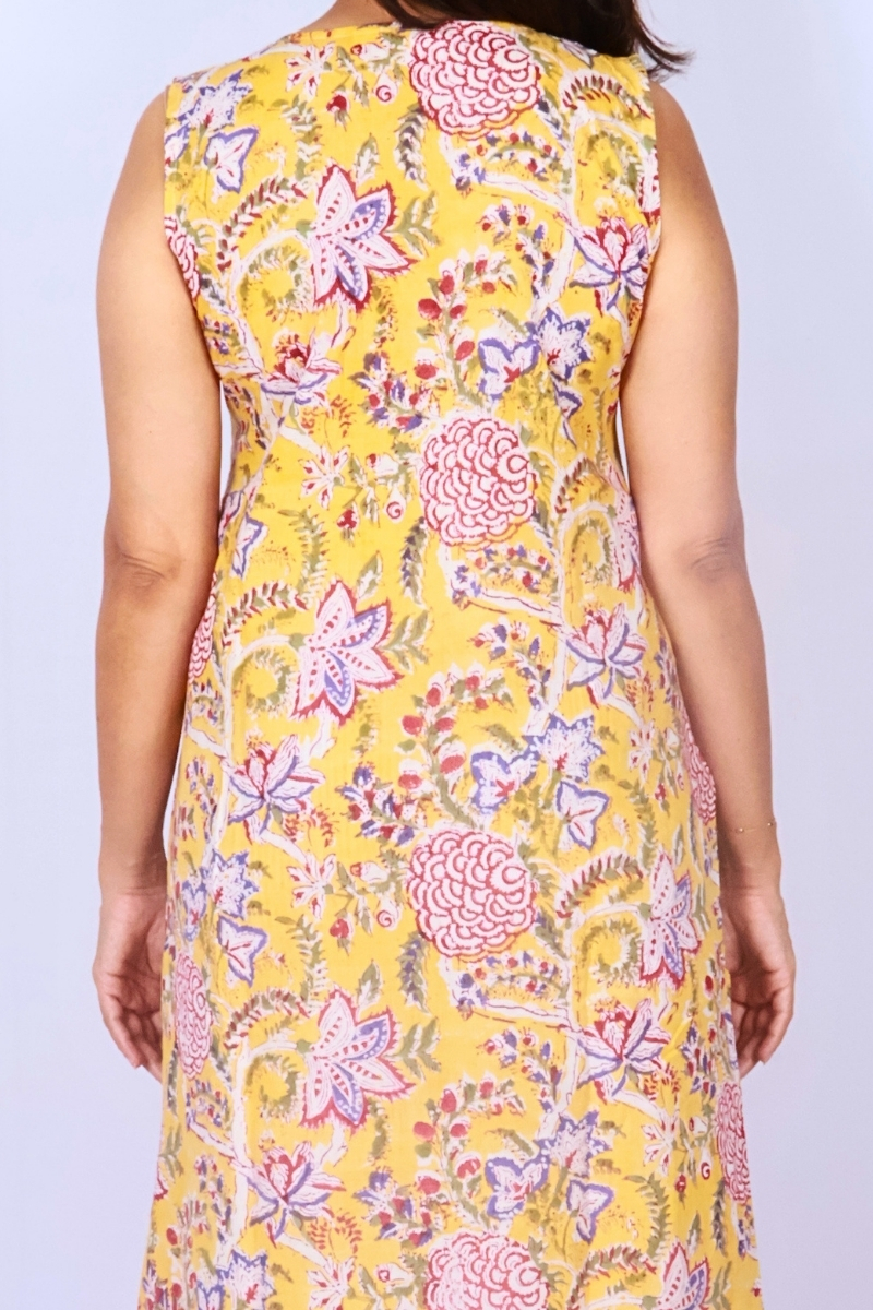 Oversized Hand Block Printed Cotton Co-ord Set – Maroon & Ivory Leaf Motifs