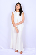 Ivory White Cotton Co-ord Set