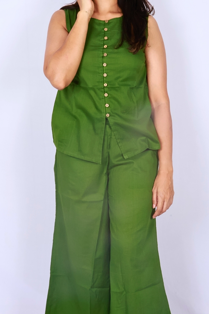 Forest Green Cotton Co-ord Set