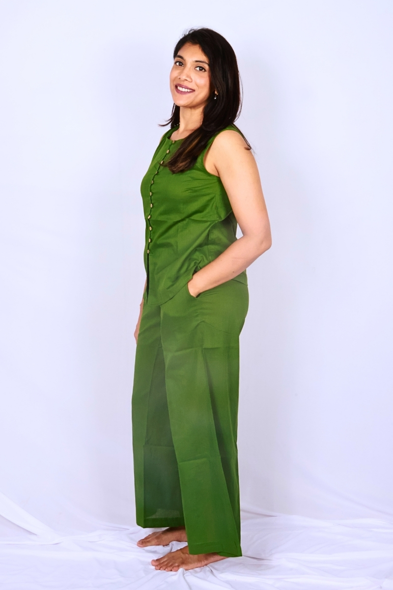 Forest Green Cotton Co-ord Set