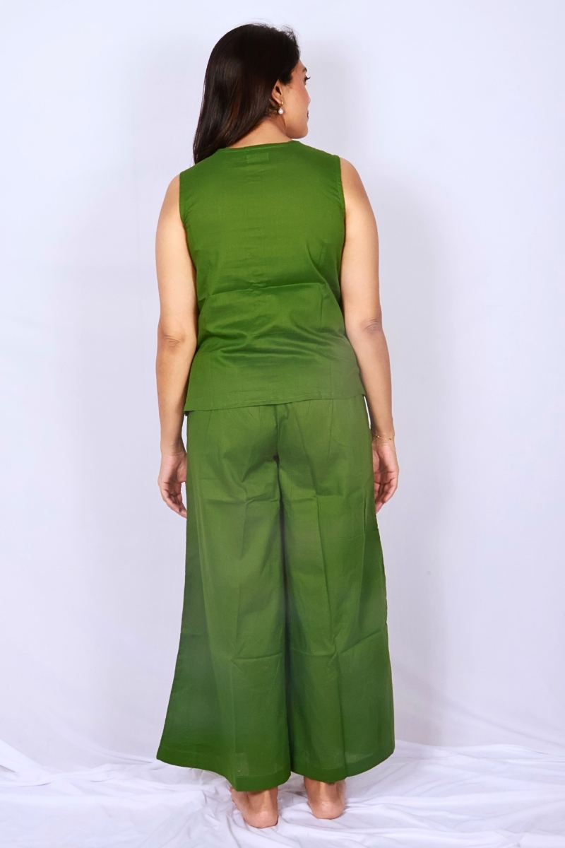 Forest Green Cotton Co-ord Set