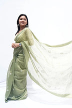 Handloomcottonslubsareeinsagegreenandivorywithwovenmotifs_Noolagam_5