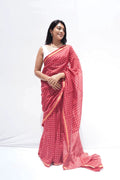 HandwovenChandericottonsareeincrimsonredwithbandhanimotifsandzariborder_Noolagam_2efdcf27-77f1-4530-a089-f88d2f1f00a1
