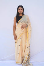 Ivory Dusk Phulia Mul Cotton Saree