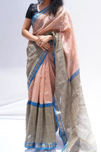 MaheshwaricottonsilkBagruprintedsareeinblushpinkandindigo_Noolagam_2