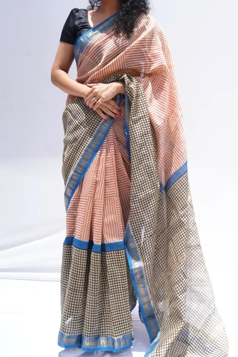 MaheshwaricottonsilkBagruprintedsareeinblushpinkandindigo_Noolagam_2