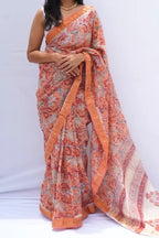 MaheshwaricottonsilkhandblockprintedsareewithBagrupeachfloralmotifs_Noolagam_2