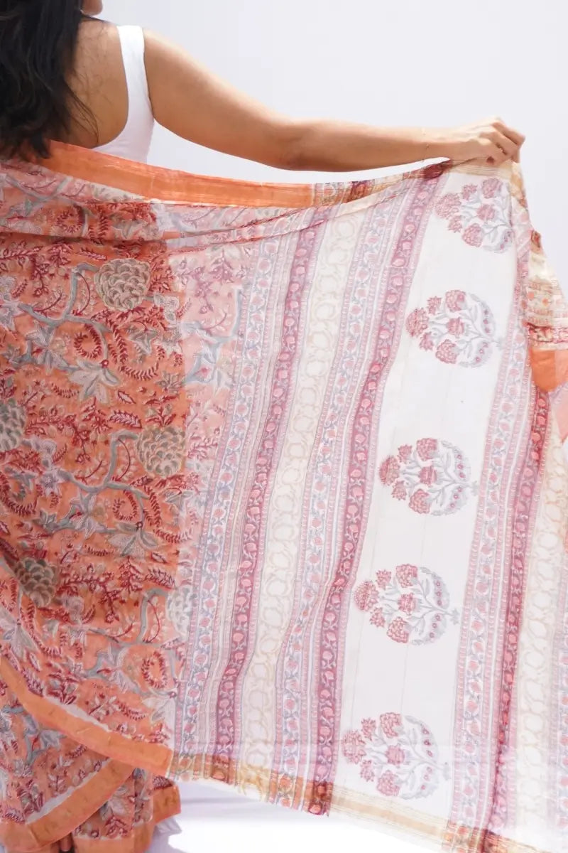 MaheshwaricottonsilkhandblockprintedsareewithBagrupeachfloralmotifs_Noolagam_4