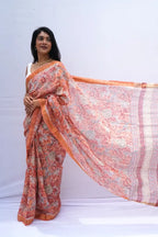 MaheshwaricottonsilkhandblockprintedsareewithBagrupeachfloralmotifs_Noolagam_5