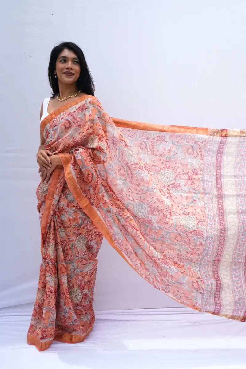 MaheshwaricottonsilkhandblockprintedsareewithBagrupeachfloralmotifs_Noolagam_5