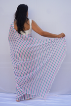 Mihira | Candy Stripe Phulia Mul Cotton Saree