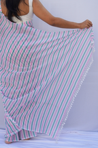 Mihira | Candy Stripe Phulia Mul Cotton Saree