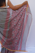 Mihira | Ash Rose Phulia Mul Cotton Saree