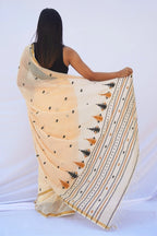 Ivory Dusk Phulia Mul Cotton Saree