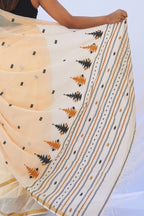Ivory Dusk Phulia Mul Cotton Saree