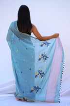 Mihira | Sky Bloom Phulia Mul Cotton Saree