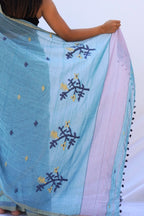 Mihira | Sky Bloom Phulia Mul Cotton Saree
