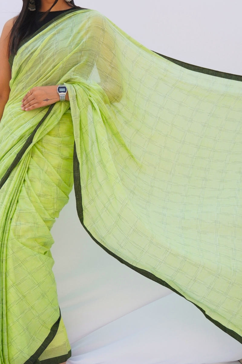 Meadow Lines Phulia Mul Cotton Saree